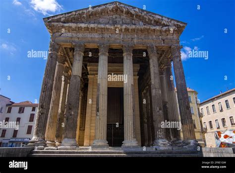 Vienne France August Ancient Roman Temple Of Augustus And