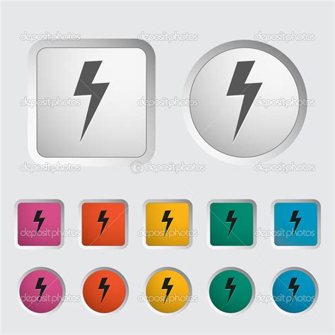 Lightning Single Icon Stock Vector By Leshkasmok