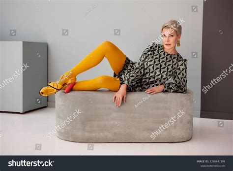 Sexy Mature Fashionable Woman Short Hair Stock Photo 2280647191 Shutterstock