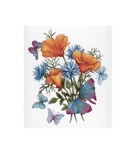 Flowers Butterflies Cross Stitch Kit Embroidery Kits Superstore