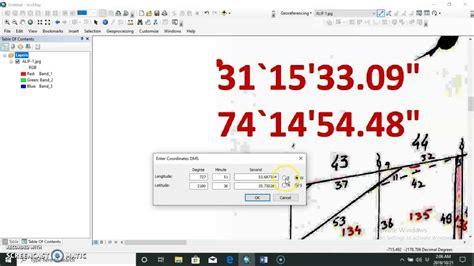 Georeferencing Using Degree Minute Second In ArcMAP YouTube