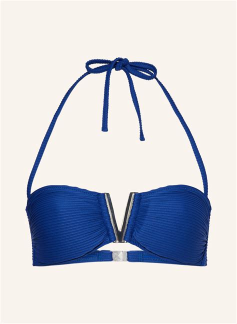 Heidi Klein Bandeau Bikini Top Maldivian Blue V Bar In Blau