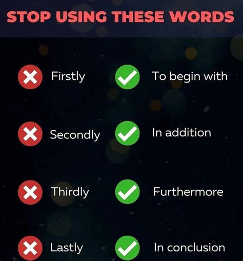 Grammar English Vocab On Instagram “stop Using These Words In