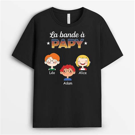 La Bande à Papa Papi Cadeau Personnalisé T Shirt Pour Papa Papi