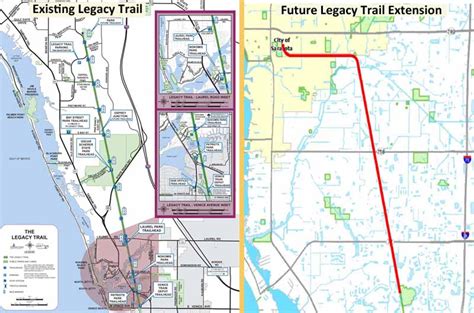 Map of the Legacy Trail and it's Proposed Extension