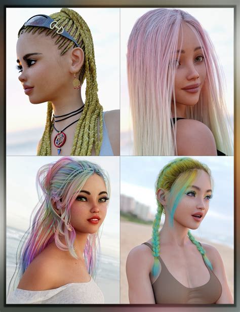 Mmx Fancy Hair Color Shaders For Iray Free Daz D Models