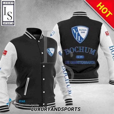 VfL Bochum 1848 Black White Baseball Jacket