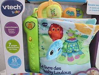 VTech Livre Toudoux des Loulous Bébé en Tissu 6 Mois 3 Ans