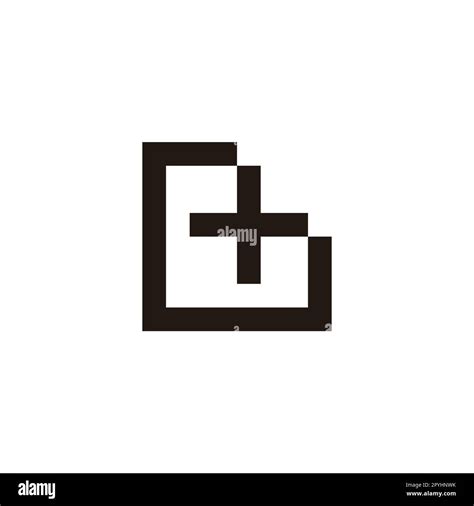 Letter G Plus Square Geometric Symbol Simple Logo Vector Stock Vector