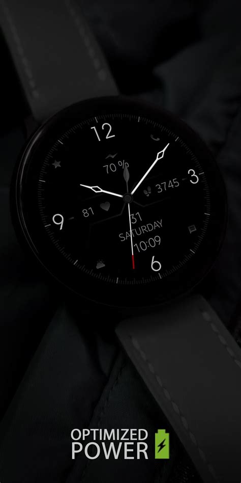 Simple Black Elegant Analog Watch Face For Galaxy Watch Galaxy Active Gear S3 Digital