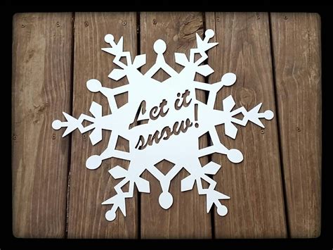 Metal Snowflake Wall Art Let It Snow Metal By Thebarkinggoose