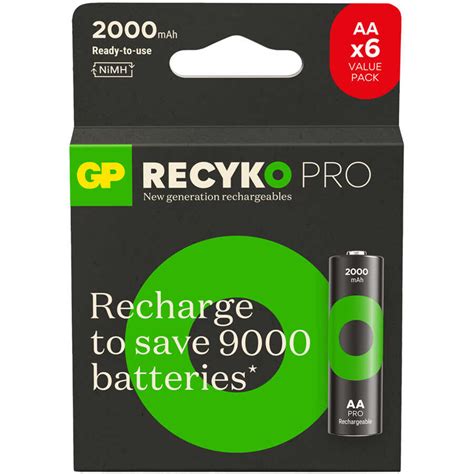 GP Batteries ReCyko Pro AA Kalem Ni Mh Şarjlı Pil 1 2 Volt 6 lı Kart GP