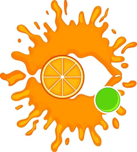 Orange fruit slice with splash. 24908226 Vector Art at Vecteezy