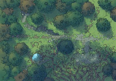 Fairy Glade A 44x32 Fantasy Forest Battle Map By 2 Minute Tabletop