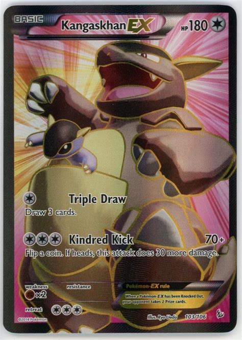 Pokemon Kangaskhan EX 103 106 Flashfire Full Art Ultra Rare Froggers