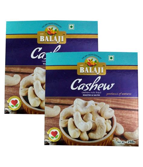 LALI BALAJI Roasted And Salted Cashew Nut Kaju 500 Gm 250gm X 2