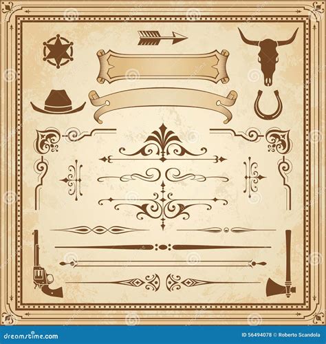 Vector Wild West Ornaments Stock Vector Image Of Arrow 56494078