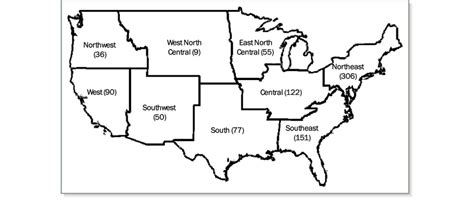 Climate regions of the United States, as defined by the National ...