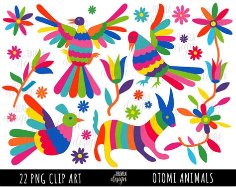 Otomi Clipart Mexico Clip Art Commercial Use Mexican Folk Etsy