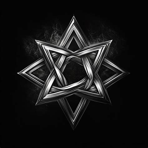 Star Of David Logo With Negative Space Design Premium Ai Generated Image