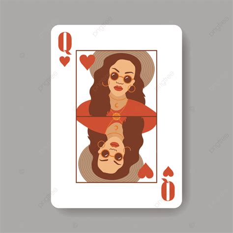 Reina De Corazones Jugando A Las Cartas PNG Corazones En Personas