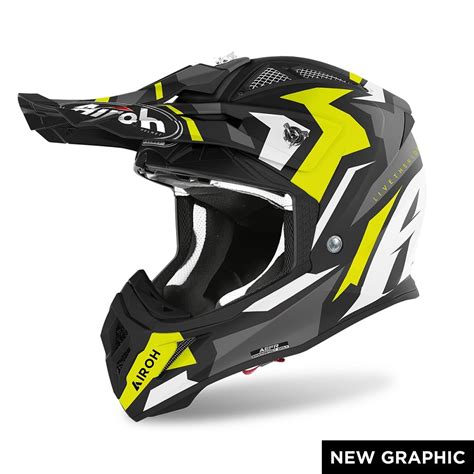 Airoh Helm Aviator Ace Swoop Gelb Matt Offroadzentrale Motocross