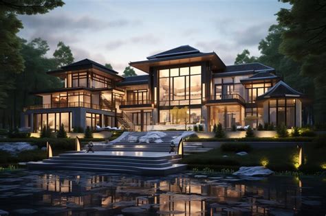 Premium AI Image | Luxury exterior house design