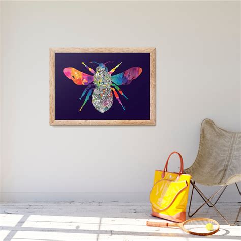 Manchester Worker Bee Print Manchester Bee Art Manchester Etsy