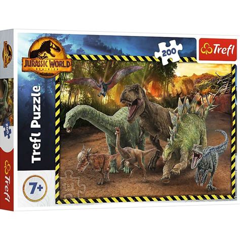 Jurassic World Puzzle 200 elementów Dinozaury z Parku Jurajskie Humbi pl