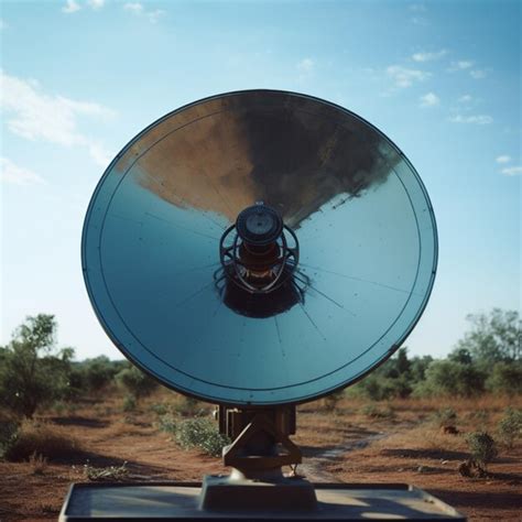 Premium Ai Image A Large Metal Satellite Dish Mounted On The Top Of A Metal Mast