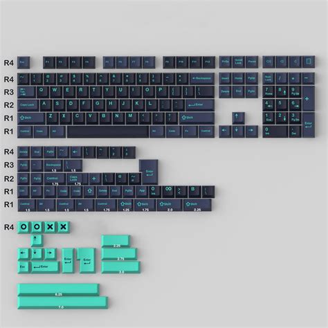 Buy Double Keycaps 169 Keys Cherry Profile Hammerhead Dark Keycap Set