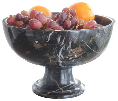 King Gold Pedestal Fruit Bowl Traditional Fruit Bowls And Baskets By Marble Products