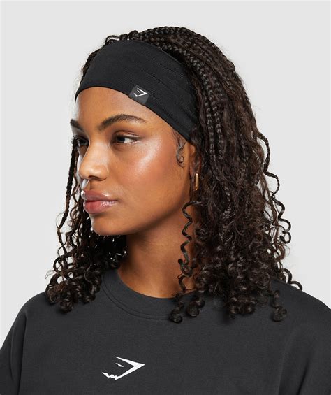 Gymshark Diffuse Sweat Headband Black Gymshark