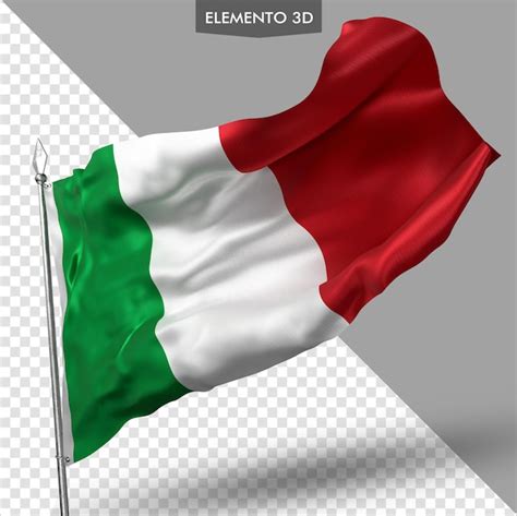 Premium PSD Flag Of Italy Premium 3d Render