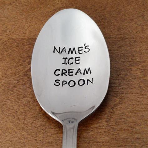 Grandpas Ice Cream Spoon Papa Grandma Personalized T Etsy