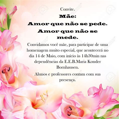 E E B MARIA KONDER BORNHAUSEN CONVITE HOMENAGEM DO DIA DAS MÃES