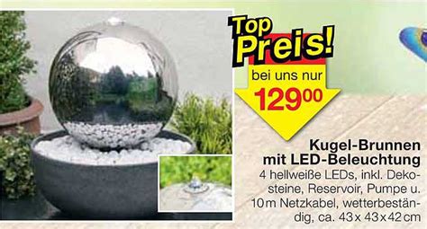 Kugel Brunnen Mit Led Beleuchtung Angebot Bei Jawoll