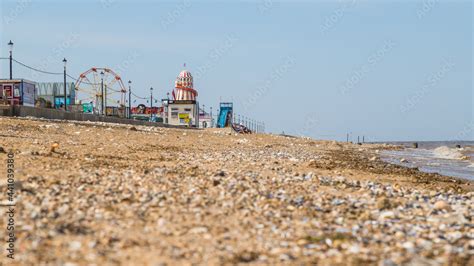 Funfair seen at the end of Hunstanton beach Stock Photo | Adobe Stock