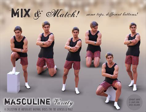 Masculine Variety Pose Collection For Genesis 8 Male Daz 3d