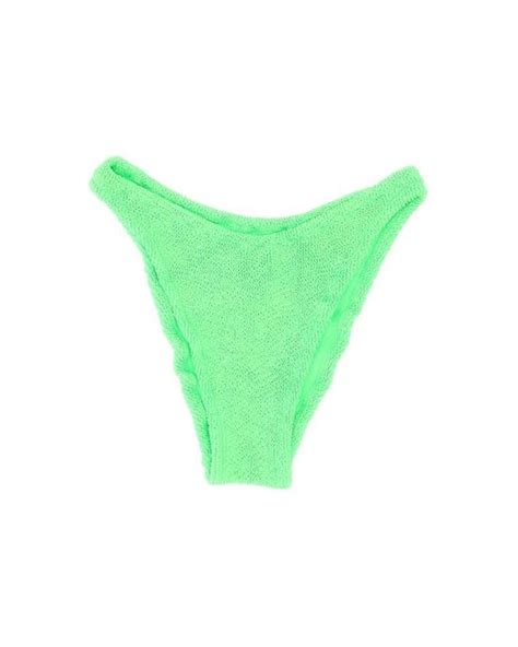 Mc Saint Barth Elise Crinkle Bikini Bottoms In Green Lyst