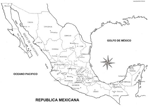 Mapa Mexico Con Nombres Vector images