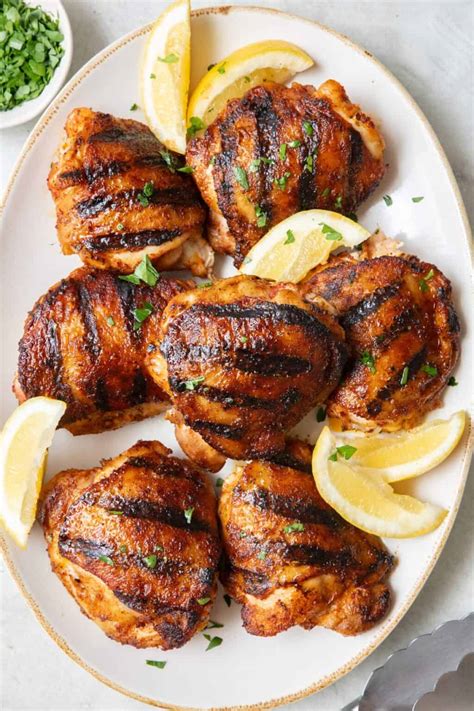 Easy Grilled Chicken Thighs Bbq Marinade Feel Good Foodie