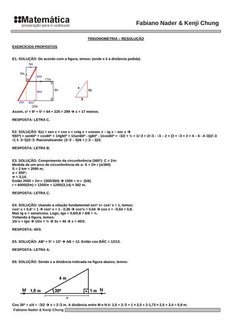 PDF Exercícios Propostos CTG Trigonometria DOKUMEN TIPS