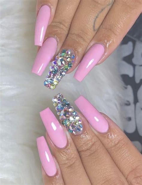 Follow Tr Ea Y For More O In Pins Bling Acrylic Nails