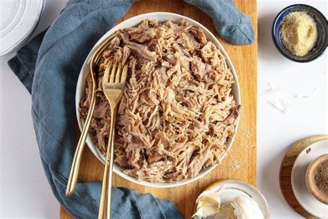 Whole30 Garlic Pulled Pork Instant Pot Or Slow Cook The Whole30