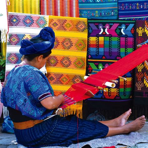 Mujer Tejiendo Guatemala Guatemala Artesanias Centroamerica