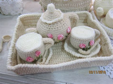 Crochet Tea Party Set Created By Annie Msgardengrove1 Shabby Chic