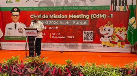 Resmikan Cdm Meeting Wilayah Aceh Ketum Koni Pusat Tegaskan Pon Xxi