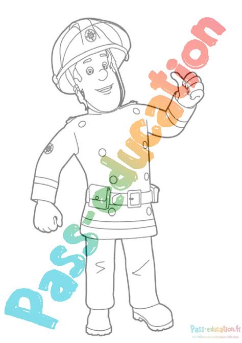 Coloriage Sam Le Pompier Gratuit Imprimer Pdf De Dessins Pour Enfant