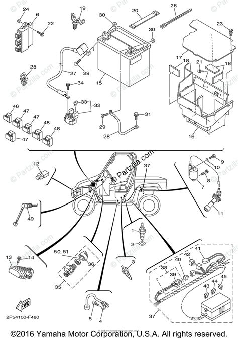 Yamaha Side By Side 2007 OEM Parts Diagram For Electrical 1